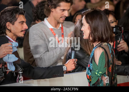 Roma, Italien. Okt, 2019 19. Michelle Dockery nimmt am roten Teppich die ''Downton Abtei'' während des 14 Rom Film Fest. Credit: Gennaro Leonardi/Alamy leben Nachrichten Stockfoto