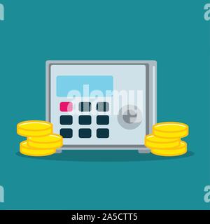 Geld Safe Konzept symbol Vektor illustration Stock Vektor