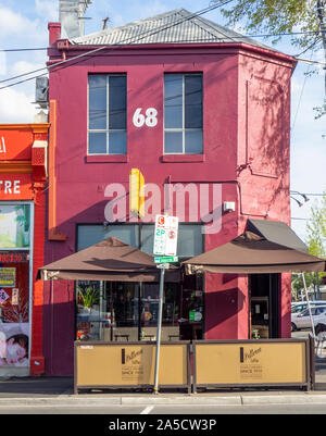 Cafe Restaurant an der Victoria Street Richmond, Melbourne, Victoria, Australien. Stockfoto