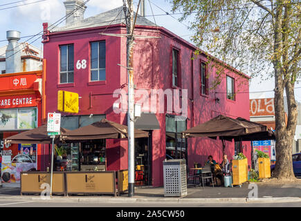 Cafe Restaurant an der Victoria Street Richmond, Melbourne, Victoria, Australien. Stockfoto