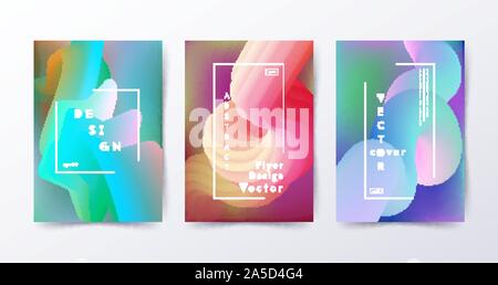 Abstrakte liquide Deckung Design. 3d gradient Formen. Modernes Design für Präsentationen, Einladungen, Flyer, Plakat Stock Vektor