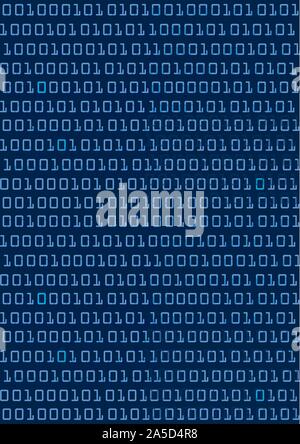 Der binäre Code blauen Hintergrund. Zusammenfassung Hintergrund mit Computer binären Codes. Vektor zur Verfügung. Stock Vektor