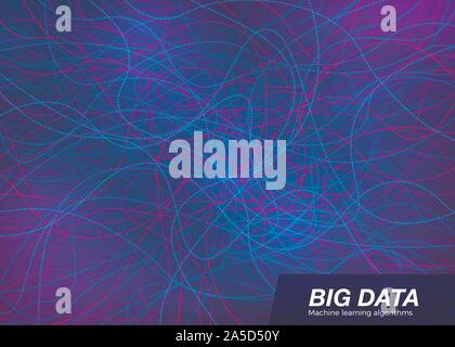 Big Data visuellen Konzept. Abstrakte Technologie Hintergrund. Musik Wellen Komposition. Vektor Stock Vektor