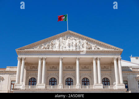 Das portugiesische Parlament Gebäude Assembleia da República aka São Bento Palace in Lissabon, Portugal, Europa Stockfoto