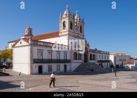 Das Heiligtum Unserer Lieben Frau von Nazaré aka Kirche Nossa Senhora da Nazaré in Sítio da Nazaré, Portugal, Europa Stockfoto