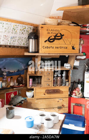 Cabana Veronica Berghütte Innenraum - Picos de Europa Nationalpark, Massif Central, Spanien Stockfoto