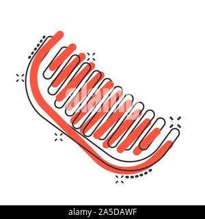 Haar Bürste Symbol im Comic-stil. Kamm Zubehör vektor Cartoon Illustration Piktogramm splash Wirkung. Stock Vektor