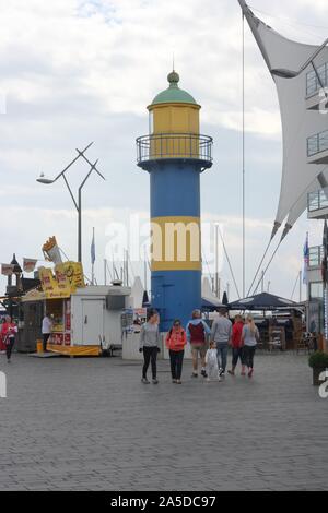 Der alte Leuchtturm Eckernförde (Hafen) Eckernförder Hafen, Deutschland Stockfoto