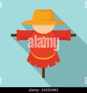 Dekoration Vogelscheuche Symbol. Flache Abbildung: Dekoration Vogelscheuche vektor Symbol für Web Design Stock Vektor