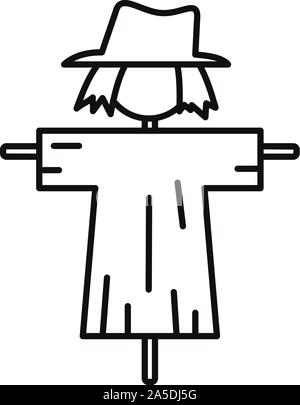 Cute scarecrow Symbol. Umrisse cute scarecrow Vektor Symbol für Web Design auf weißem Hintergrund Stock Vektor