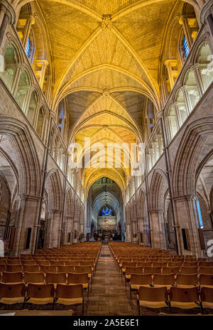 Innenraum der Southwark Cathedral (die Kathedrale und die Stiftskirche St. Retter und St Mary Overie), Southwark, London, UK. Stockfoto