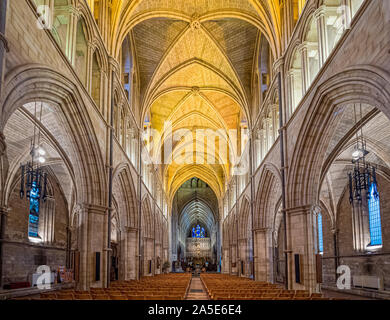 Innenraum der Southwark Cathedral (die Kathedrale und die Stiftskirche St. Retter und St Mary Overie), Southwark, London, UK. Stockfoto