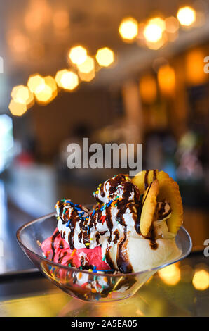Dessert, Gebäck, Kuchen, Käsekuchen, Eis Stockfoto
