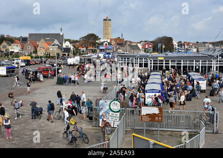 Terschelling Ebbe Flut fließen Meer Strandküste Niederlande Stockfoto