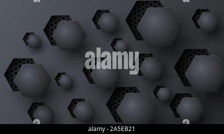Abstract vector Hexagon Hintergrund mit Löchern. Design auf Eps 10. Stock Vektor