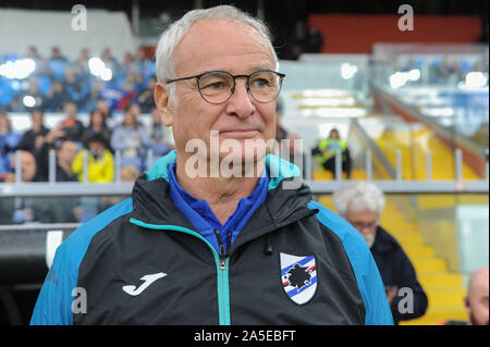 Genua, Italien. Okt, 2019 20. Claudio Ranieri (sampdoria) bei Sampdoria vs AS Rom - Italienische Fußball Serie A Männer Meisterschaft - Credit: LPS/Danilo Vigo/Alamy leben Nachrichten Stockfoto