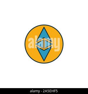 Das Symbol des Astraleums eingestellt. Vier Elemente in verschiedenen Stilrichtungen von crypto Währung icons Collection. Kreative astraleums Icons, Outline, farbige und flach Stock Vektor