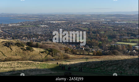 Edinburgh, Schottland, Großbritannien rund um den Holyrood Park, Arthur's Seat im Winter Stockfoto