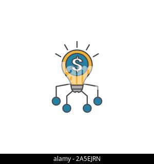 Fintech Innovation Icon Set. Vier Elemente in verschiedenen Stilrichtungen von fintech icons Collection. Kreative fintech Innovation Icons, Umriss Stock Vektor