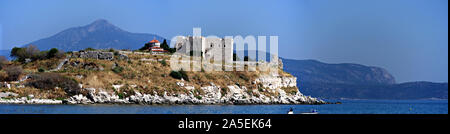 In der Gemeinde von Pythagorion entfernt, der Turm wurde im 19. Jahrhundert von Lykourgos Logothetis, der Führer der Revolution von Samos. Stockfoto