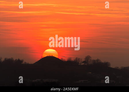 Sonnenuntergang in Krakau, Krakus Stimmung - Polen Stockfoto