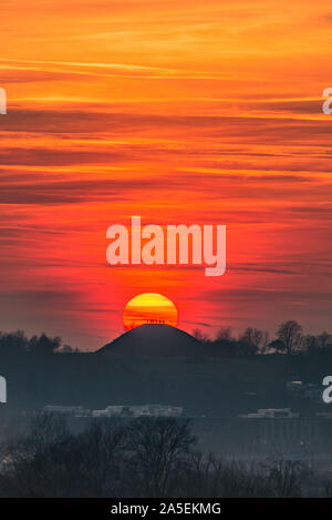 Sonnenuntergang in Krakau, Krakus Stimmung - Polen Stockfoto