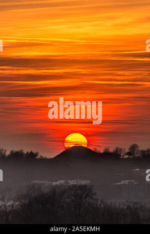 Sonnenuntergang in Krakau, Krakus Stimmung - Polen Stockfoto