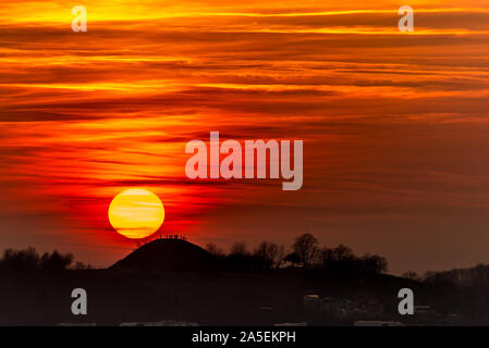 Sonnenuntergang in Krakau, Krakus Stimmung - Polen Stockfoto