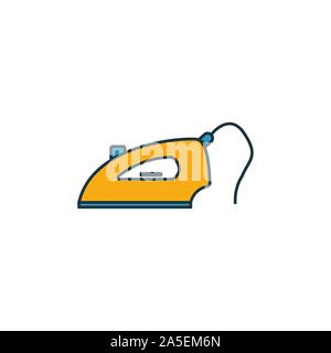Bügeleisen Icon Set. Vier Elemente in verschiedenen Stilen aus Haushalt icons Collection. Kreative Bügeleisen Icons, Outline, Farben und Symbole Stock Vektor