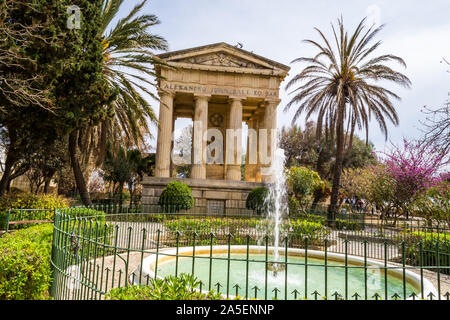 Valletta ist eine wunderschöne historische Stadt und andere bezaubernde Orte auf der Insel Malta. Stockfoto