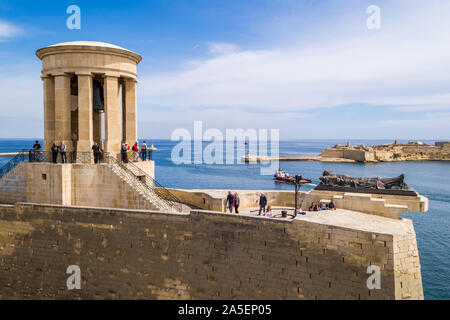 Valletta ist eine wunderschöne historische Stadt und andere bezaubernde Orte auf der Insel Malta. Stockfoto