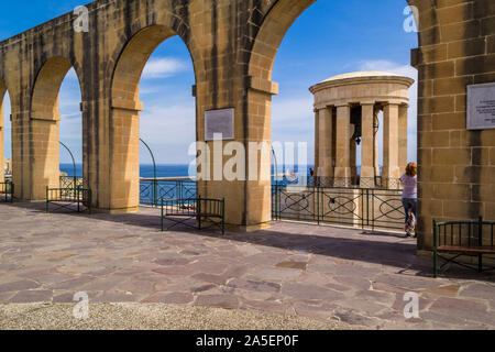 Valletta ist eine wunderschöne historische Stadt und andere bezaubernde Orte auf der Insel Malta. Stockfoto