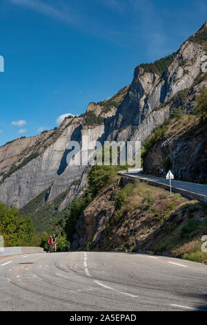 Alpe d'Huez, Frankreich. Stockfoto