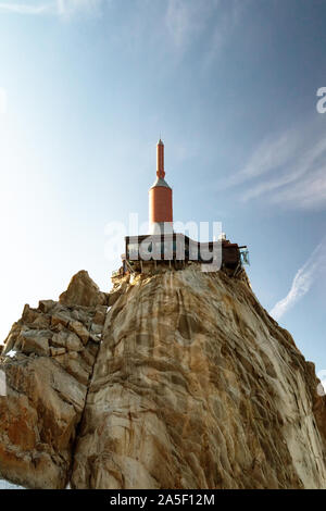 Aiguille du Midi, Aussichtsplattform, Reiseziel, Mont Blanc Massiv, Chamonix, Frankreich Stockfoto