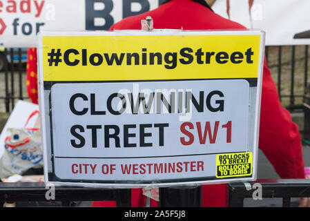 Versenden Sie die Clowns, Brexit protest London, 19. Oktober 2019 Stockfoto