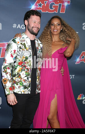 "America's Got Talent" Saison 14 Finale rote Teppich an die Dolby Theatre am 18. September 2019 in Los Angeles, CA bietet: Calum Scott, Leona Lewis, In: Los Angeles, Kalifornien, Vereinigte Staaten, wenn: 19 Sep 2019 Credit: Nicky Nelson/WENN.com Stockfoto