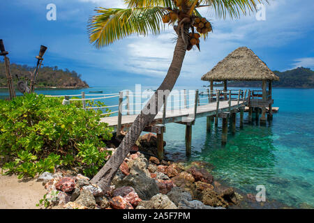 Likuliku Lagoon Resort, Fünf-Sterne-Resort, Malolo Island, Mamanucas, Fidschi Stockfoto