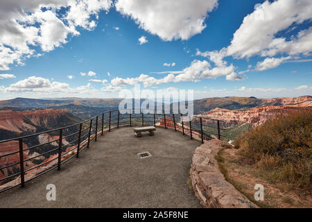 Aussichtsplattform in Cedar Breaks National Monument, Utah Stockfoto