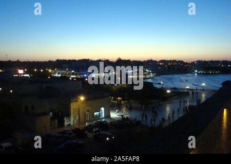 Otranto, Italien, Europa - Juli 11, 2016 nach Sonnenuntergang Stockfoto