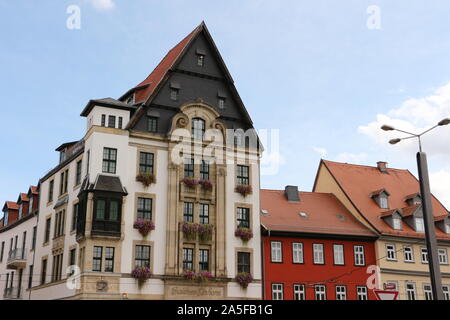 Historische Gebäude im Zentrum von Erfurt in Ostdeutschland Stockfoto