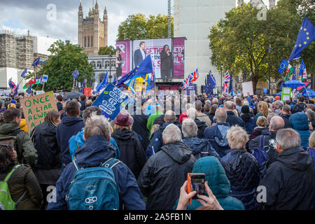 People's Stimme Rallye in Parliament Square, 19. Oktober 2019 Stockfoto