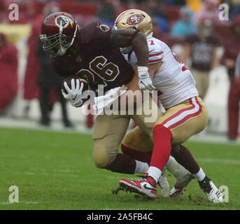 Washington Redskins RB Adrian Peterson (26), die in Aktion im Spiel gegen die San Francisco 49ers bei FedEx Feld in Landover, Maryland am 20. Oktober 2019. Foto/Mike Buscher/Cal Sport Media Stockfoto