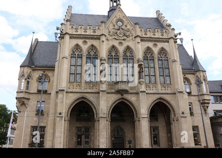 Historische Gebäude im Zentrum von Erfurt in Ostdeutschland Stockfoto