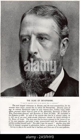 Der Herzog von Devonshire - Spencer Cavendish, 8th Duke of Devonshire (1833-1908). Englisch Politian. Stockfoto