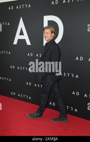 "Ad Astra" LA premiere Arclight Hollywood am 18. September 2019 in Los Angeles, CA Mit: Brad Pitt, In: Los Angeles, Kalifornien, Vereinigte Staaten, wenn: 19 Sep 2019 Credit: Nicky Nelson/WENN.com Stockfoto