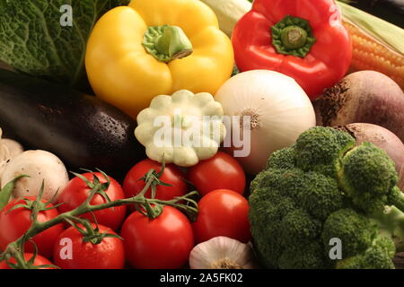 Frisches Gemüse vegetarische und vegane Paprika grün Stockfoto