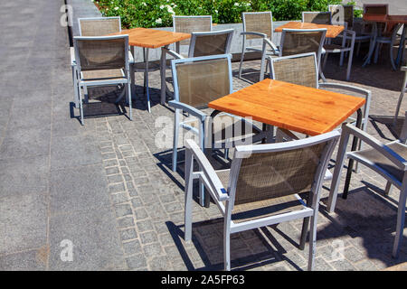 Terrasse Café-Tische Stühle detail Café Pub Garten Garten-Terrasse