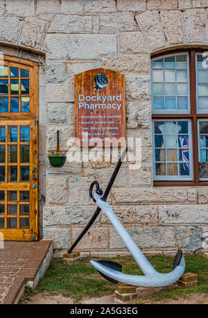 Dockyard Apotheke in Bermuda Stockfoto