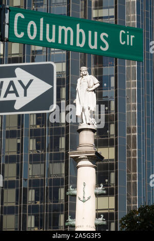 Christopher Columbus-Denkmal, Columbus Circle, NYC Stockfoto