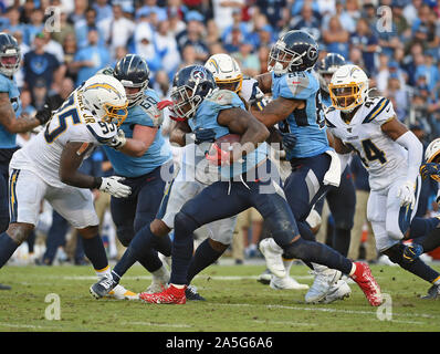 Nashville, TN, USA. Okt, 2019 20. USA während eines Spiels zwischen den Los Angeles Ladegeräte und die Tennessee Titans bei Nissan Stadion in Nashville, TN. (Foto: Steve Roberts/CSM). Credit: Csm/Alamy leben Nachrichten Stockfoto